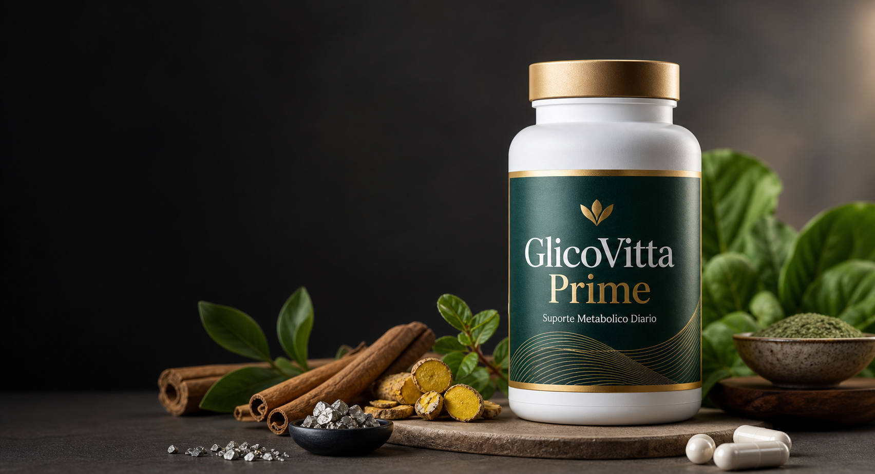 Frasco do suplemento GlicoVitta Prime